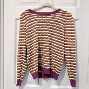 ModCloth Pink Striped Knit Top Size Small